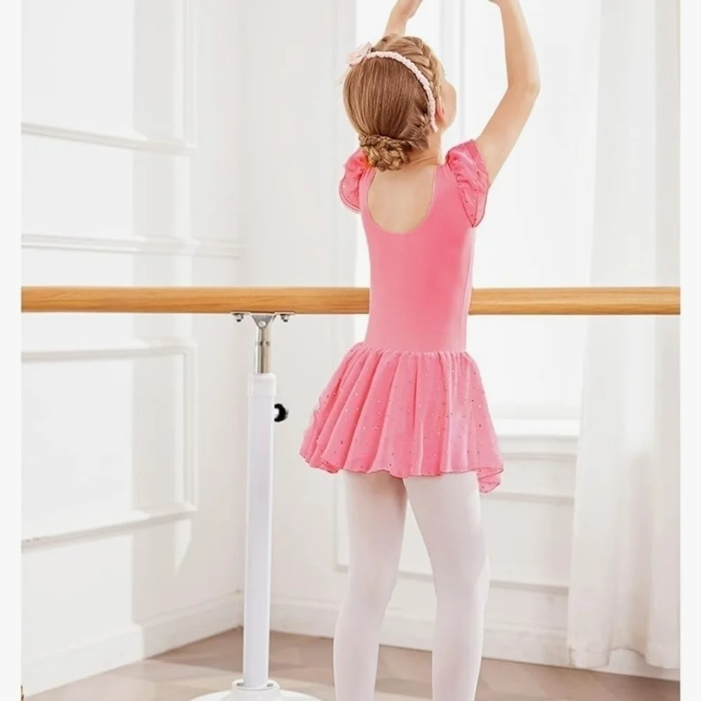 Arshiner Girls Ruffle Sleeve Ballet Dance Dress Tutu Skirted Leotard. Si… - Picture 2 of 8
